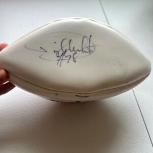 Dwight White Wilson NFL Motorola Football Autographed #78 Pittsburgh Steelers